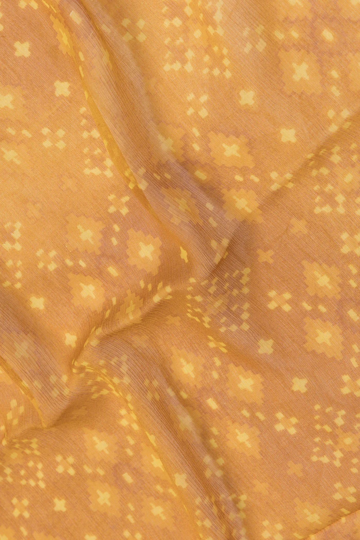Mustard Mysore Chiffon Saree - Image 2