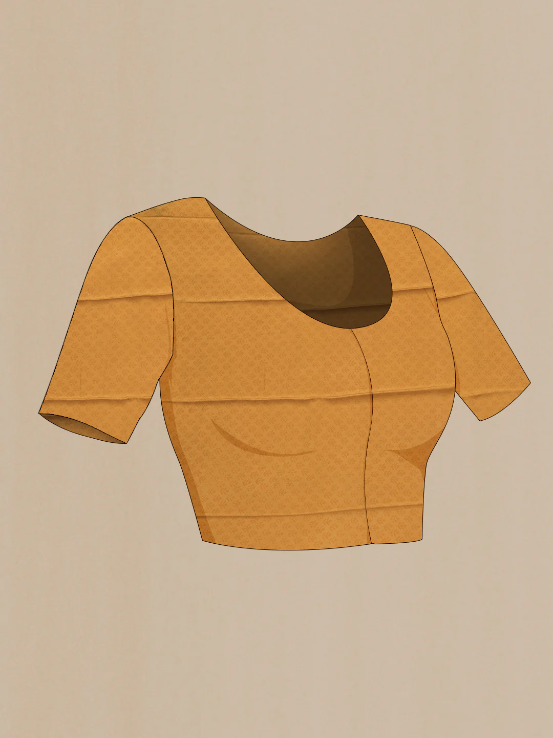 Mustard Mysore Chiffon Saree - Image 4