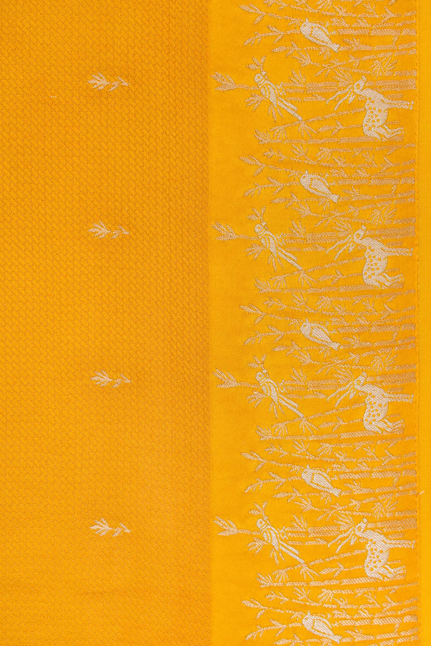 Mustard Blended Crepe Saree - Image 3
