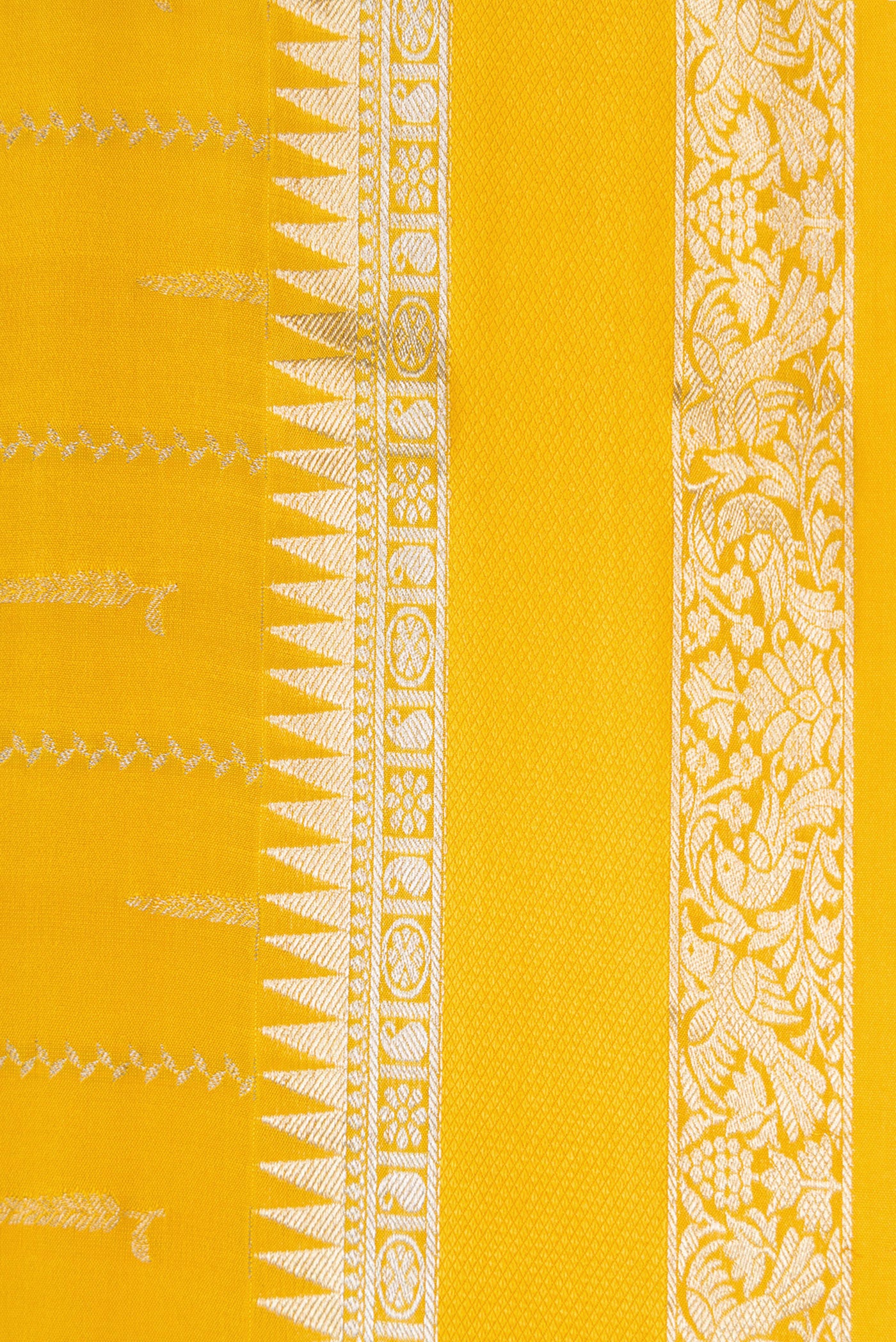 Yellow Mysore Crepe Saree - Image 3