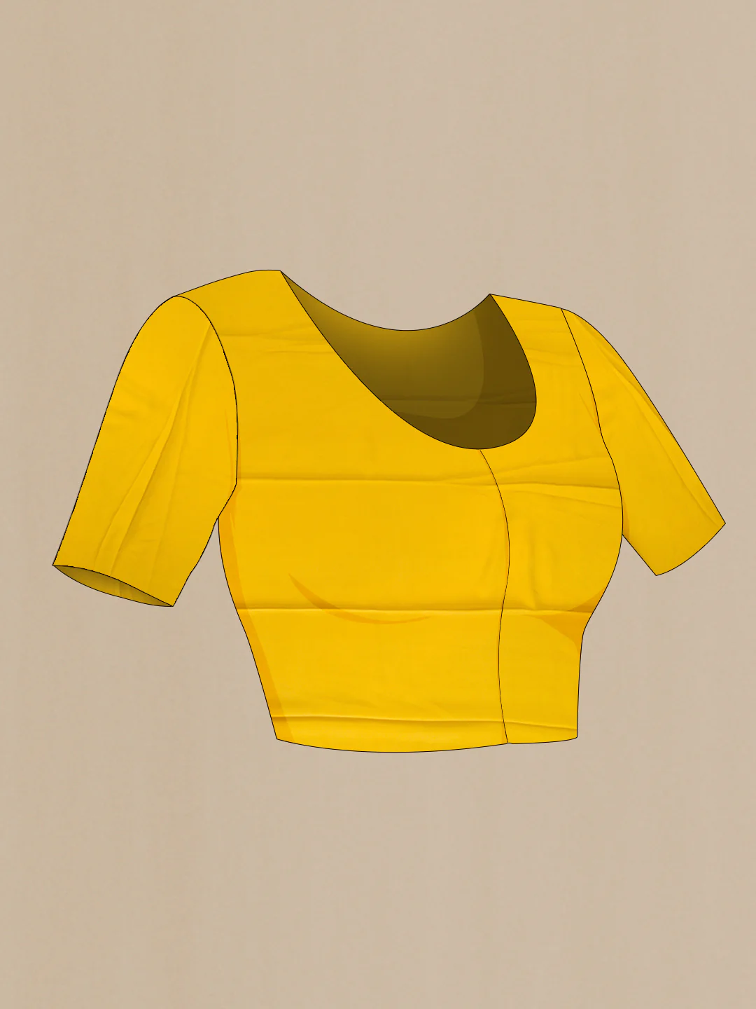 Mustard Mysore Georgette Saree - Image 4