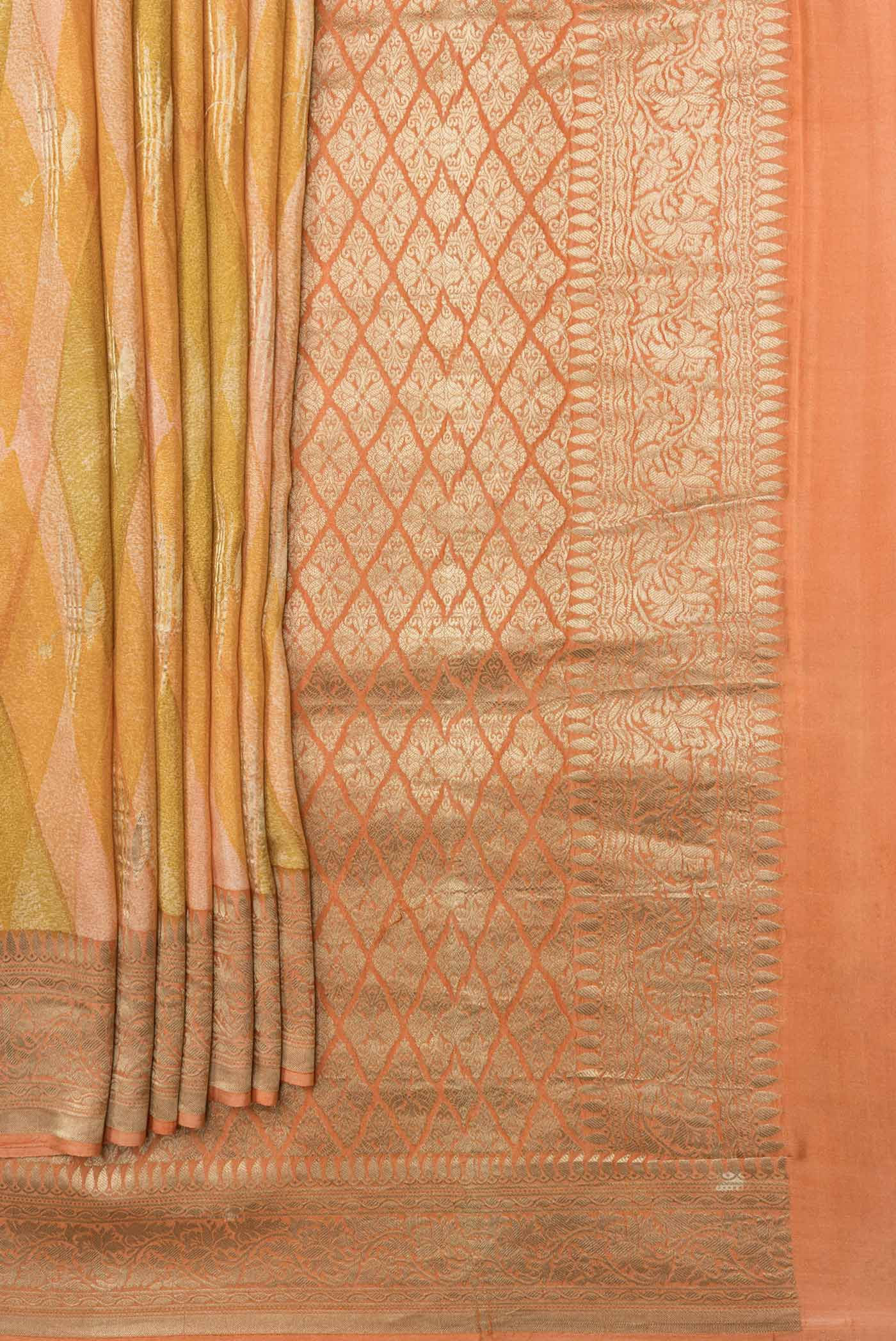 Multi Color Mysore Crepe Saree - Image 4