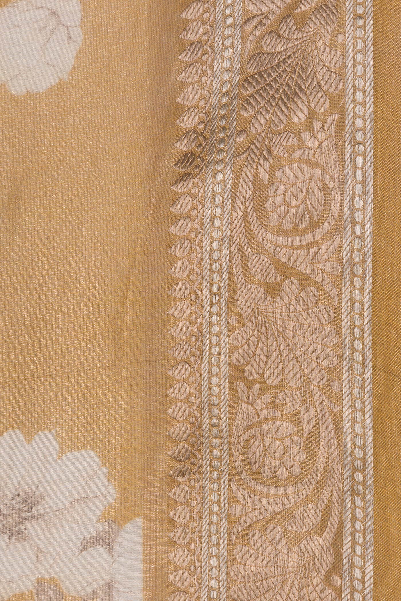 Sandal Organza Silk Saree - Image 3