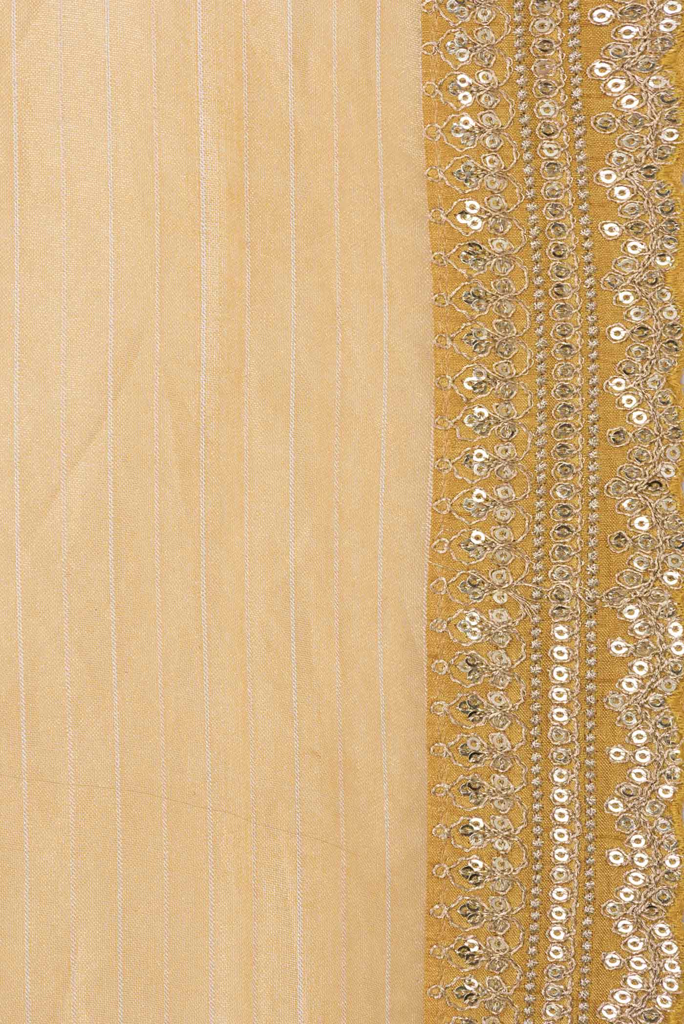 Gold Organza Silk Saree - Image 3