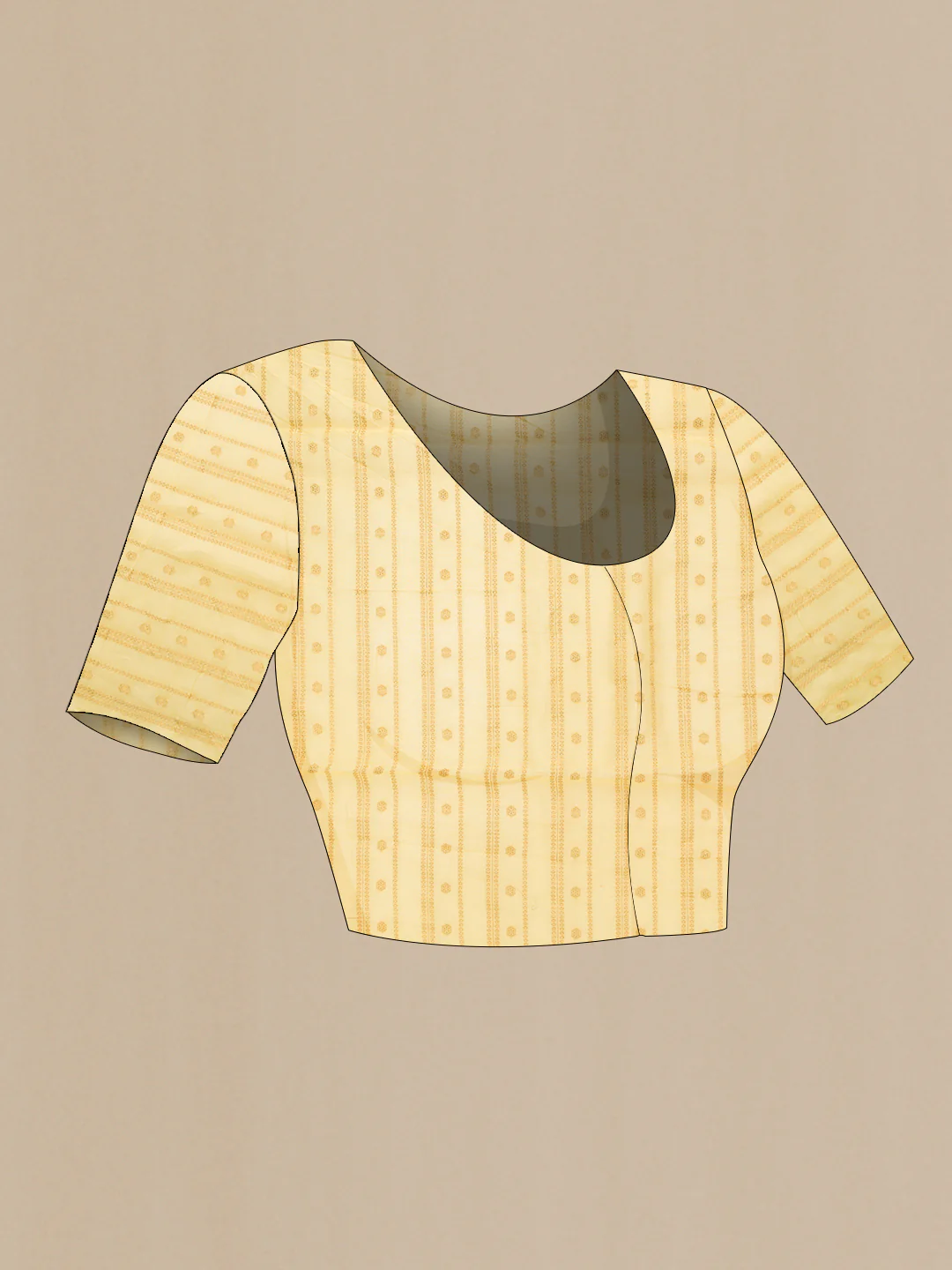Mustard Organza Silk Saree - Image 4