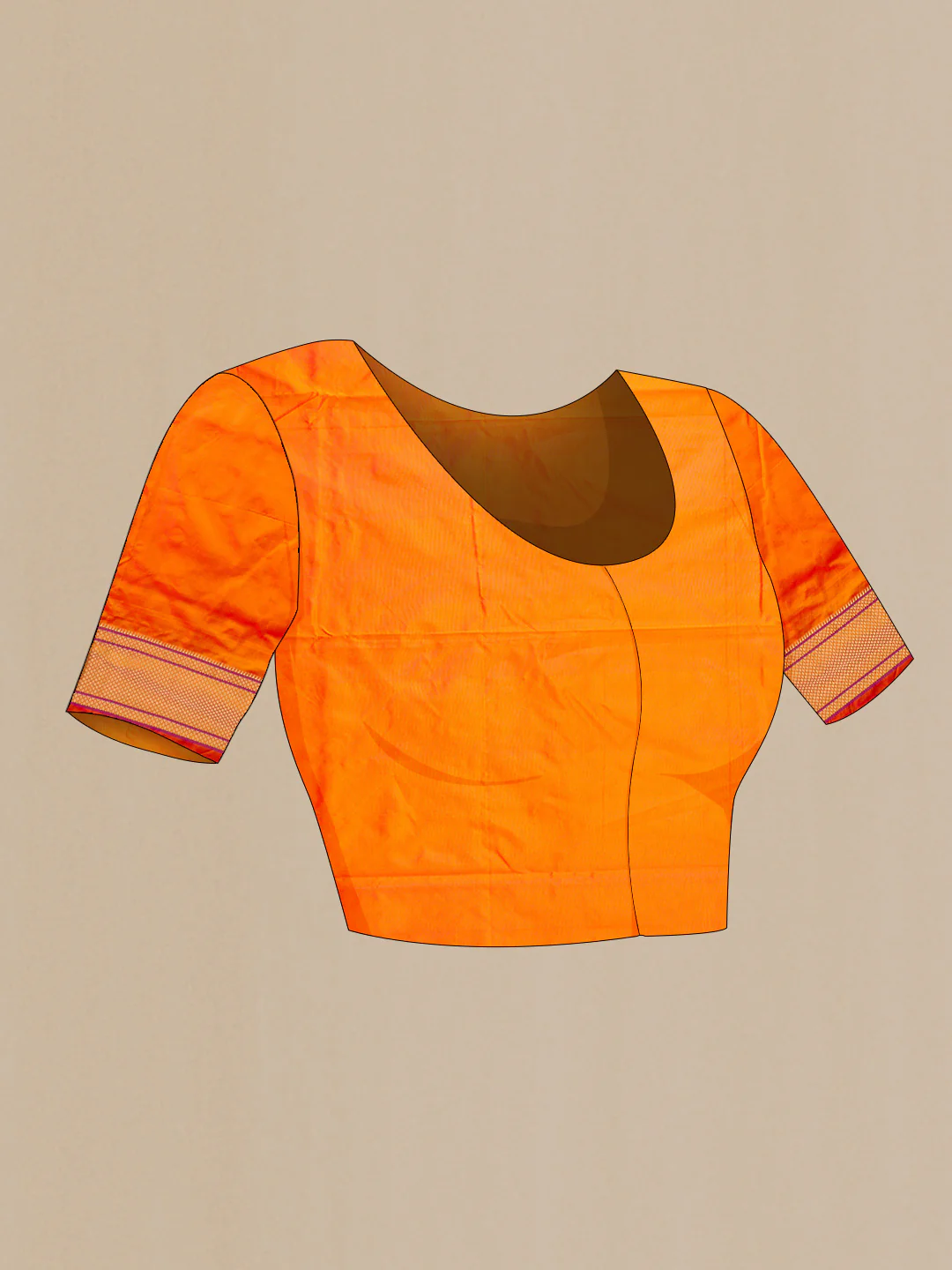 Mustard Dual Tone Paithani Silk Saree - Image 4
