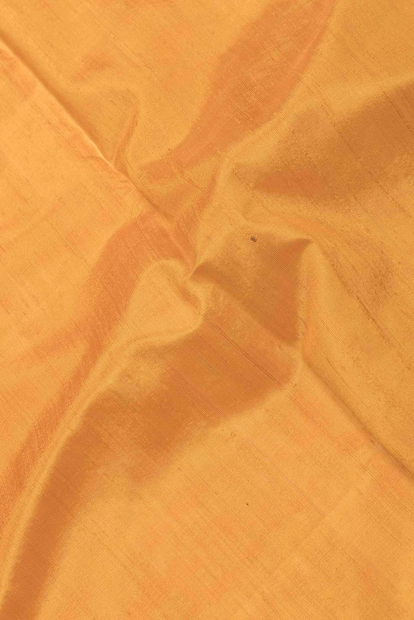Mustard Dual Tone Raw Silk Saree - Image 2