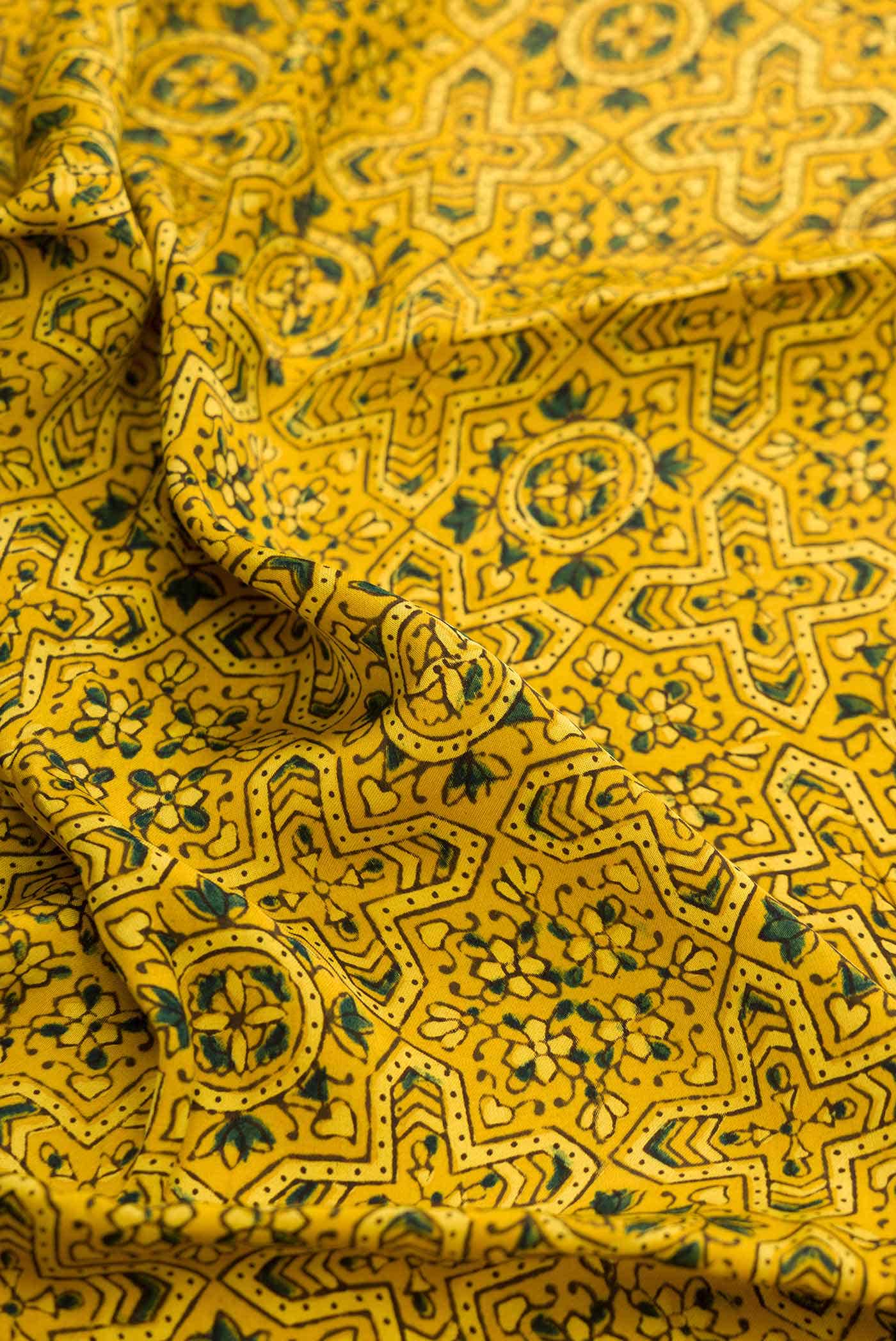 Mustard Dual Tone Satin Silk Saree - Image 2