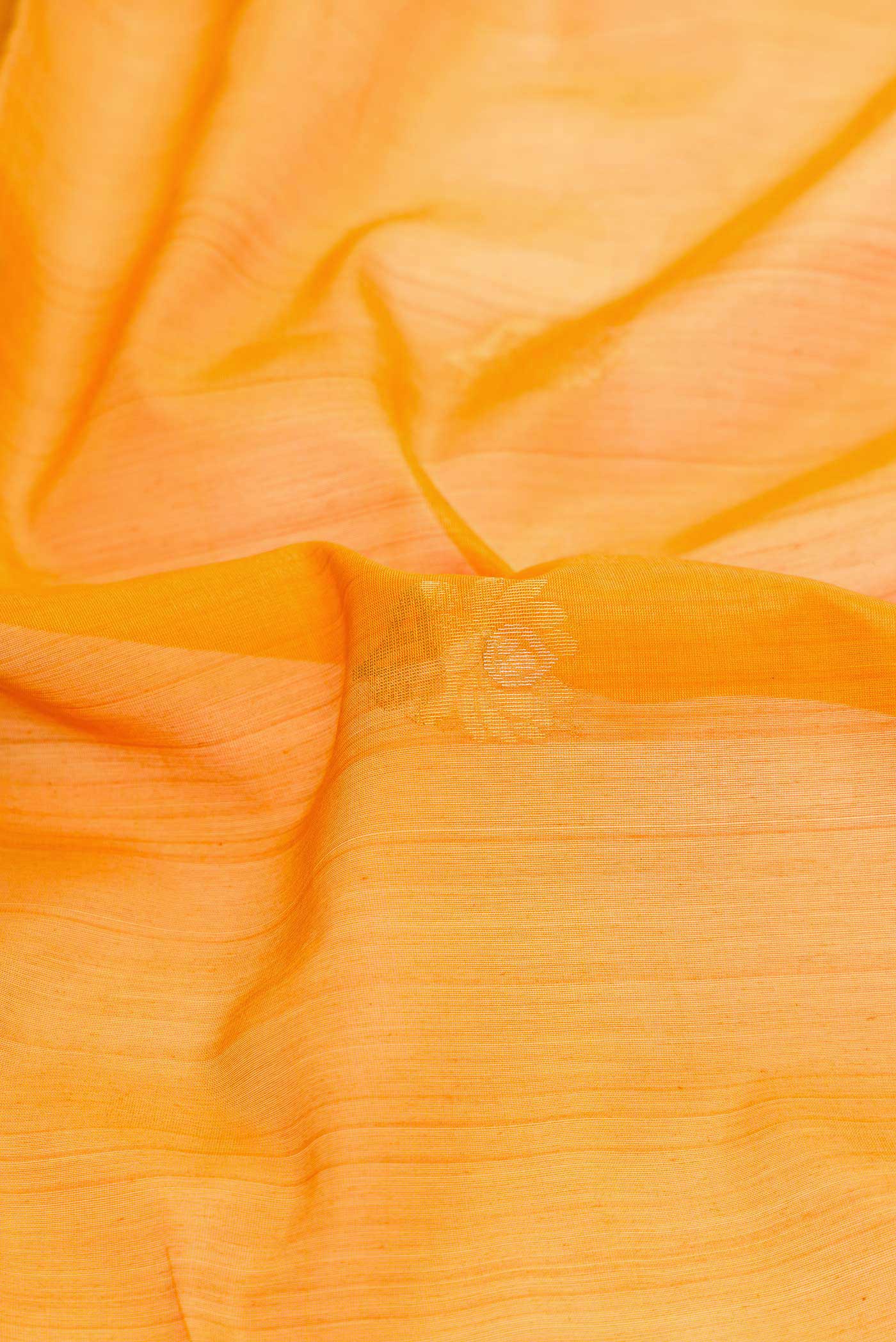 Mustard Dual Tone Silk Cotton Saree - Image 2