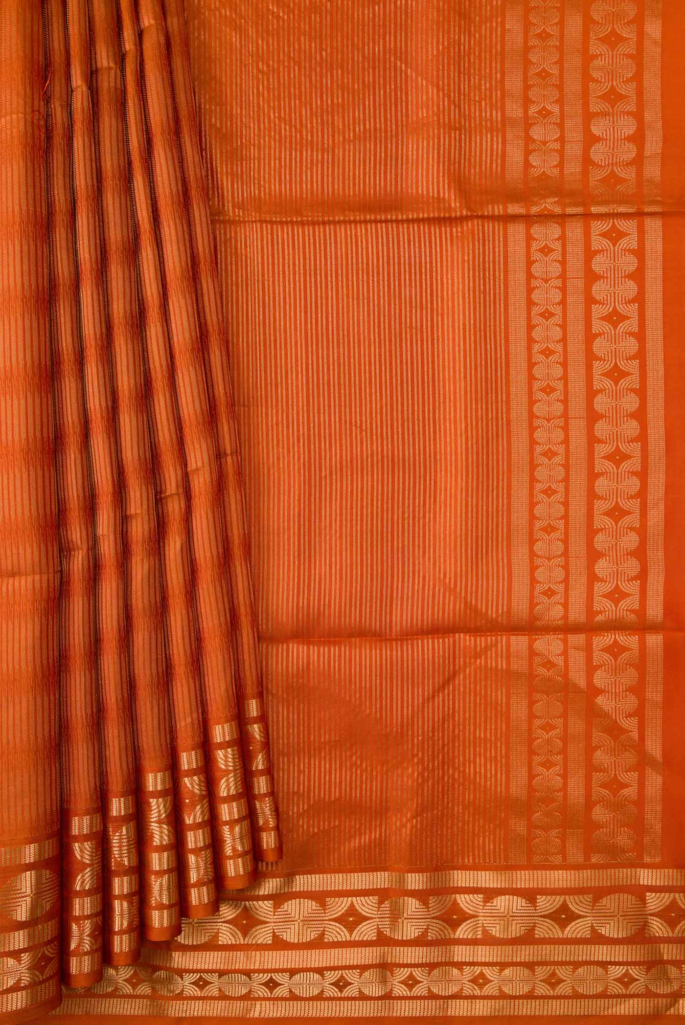 Mustard Dual Tone Soft Silk Saree - Image 4