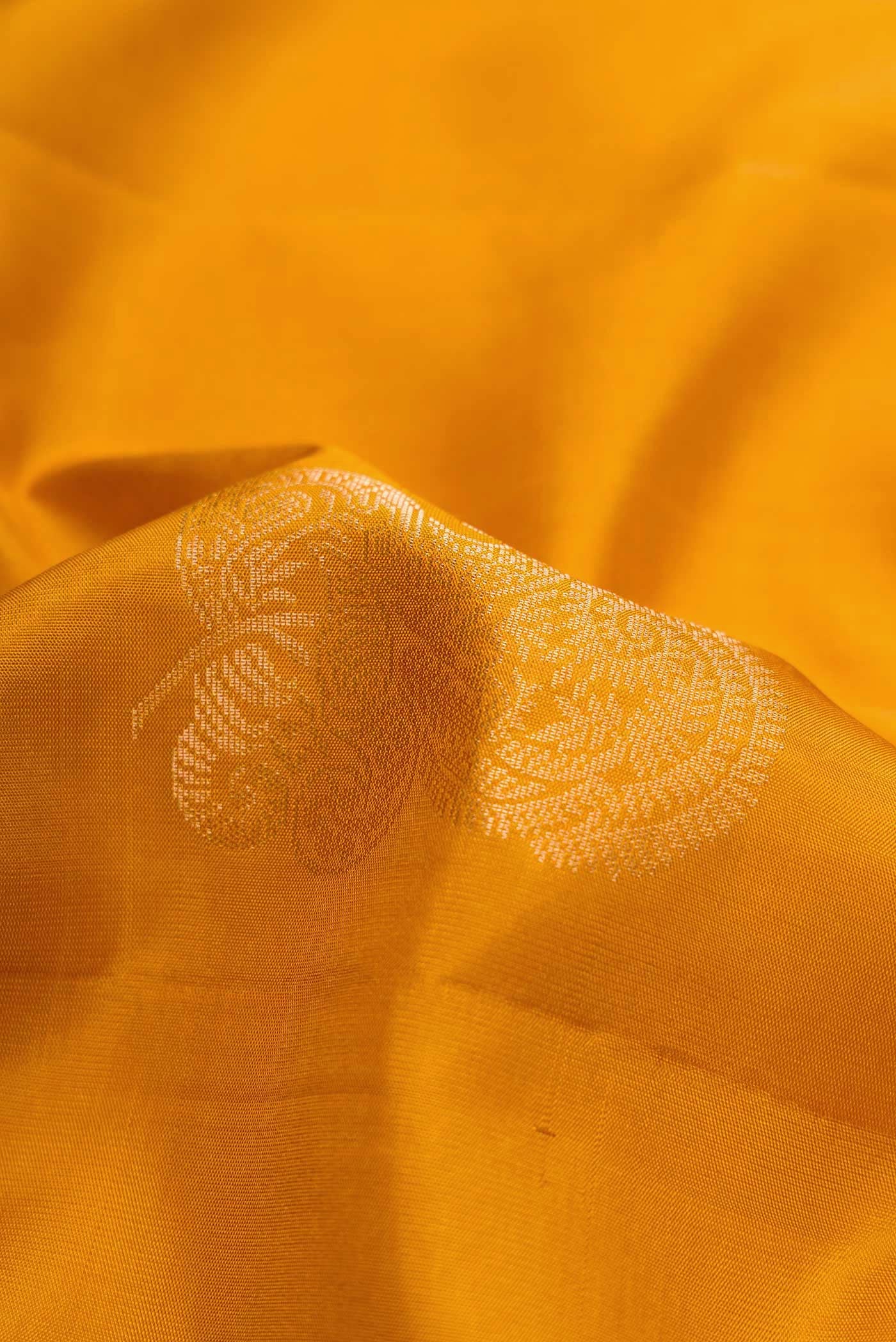 Mustard Dual Tone Soft Silk Saree - Image 2
