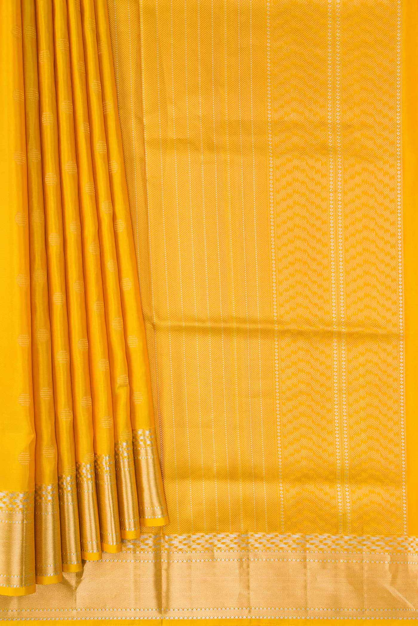 Mustard Dual Tone Soft Silk Saree - Image 4