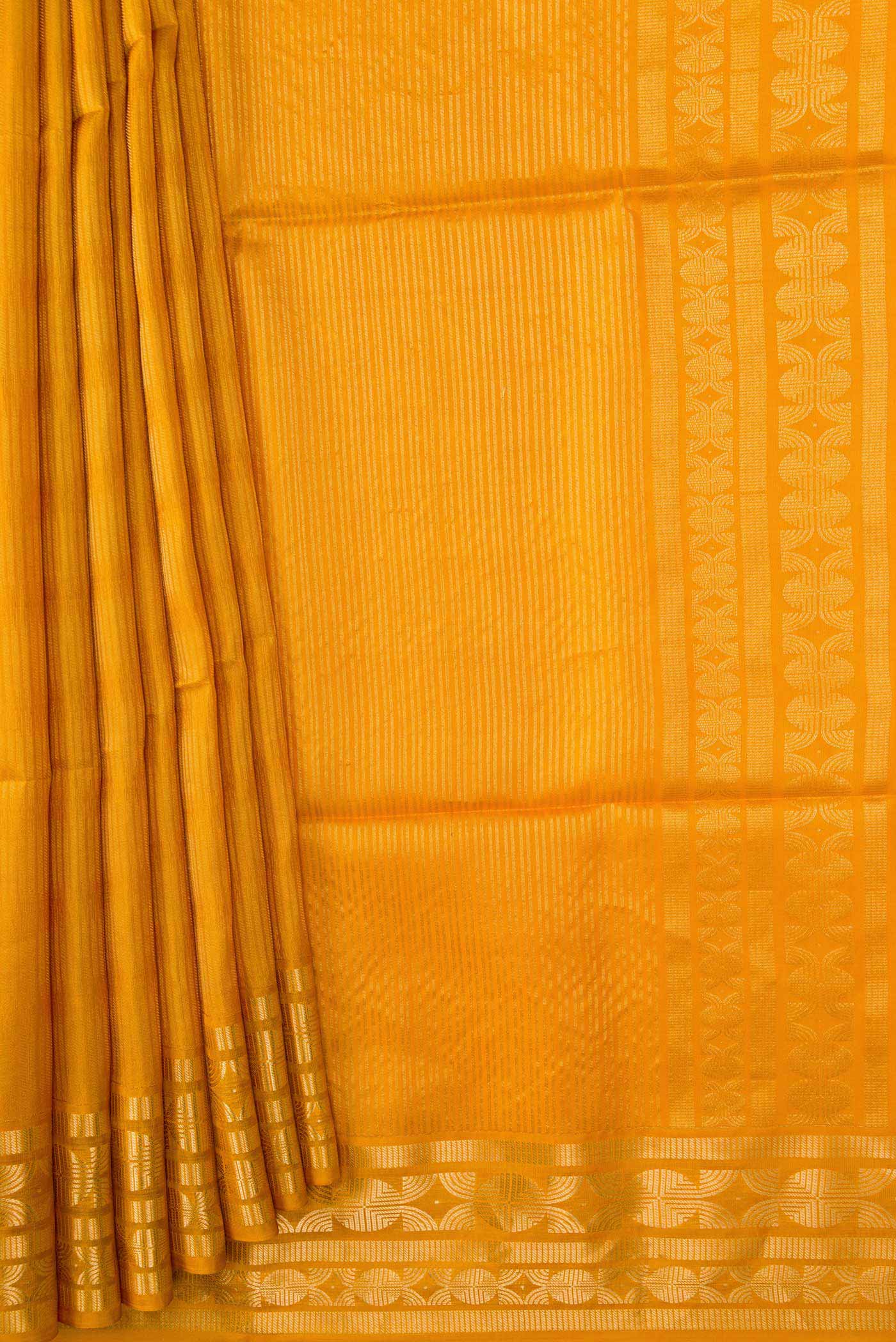 Mustard Dual Tone Soft Silk Saree - Image 4