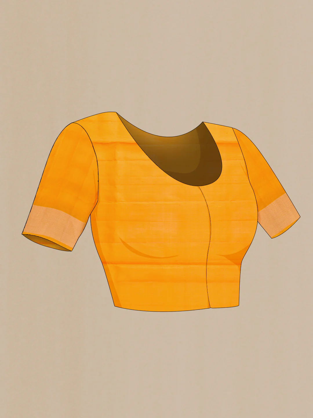Mustard Soft Silk Saree - Image 4