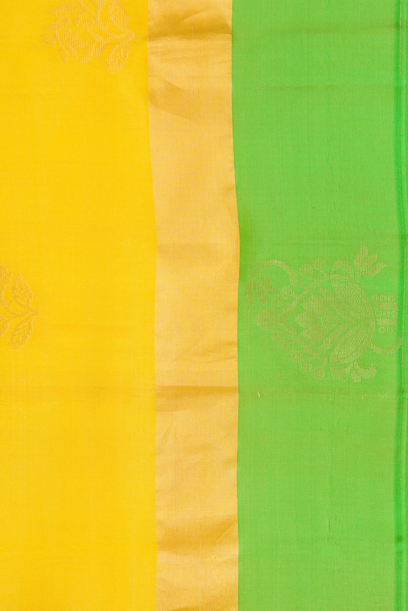 Lemon Yellow Soft Silk Saree - Image 3