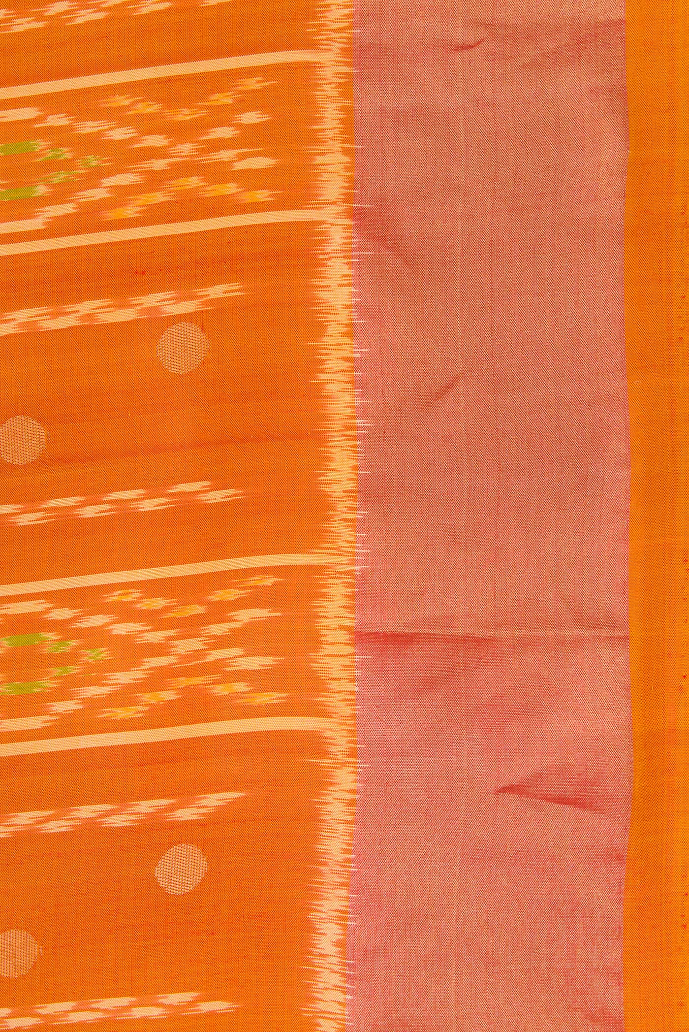 Orange Soft Silk Saree - Image 3