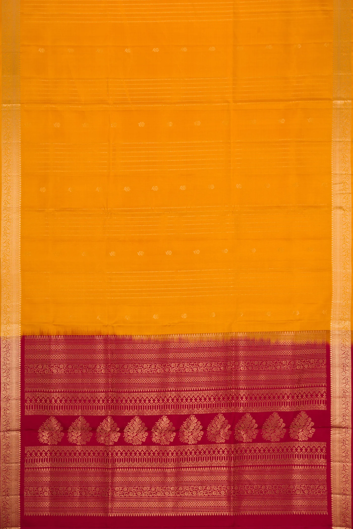 Yellow Soft Silk Saree - Image 6