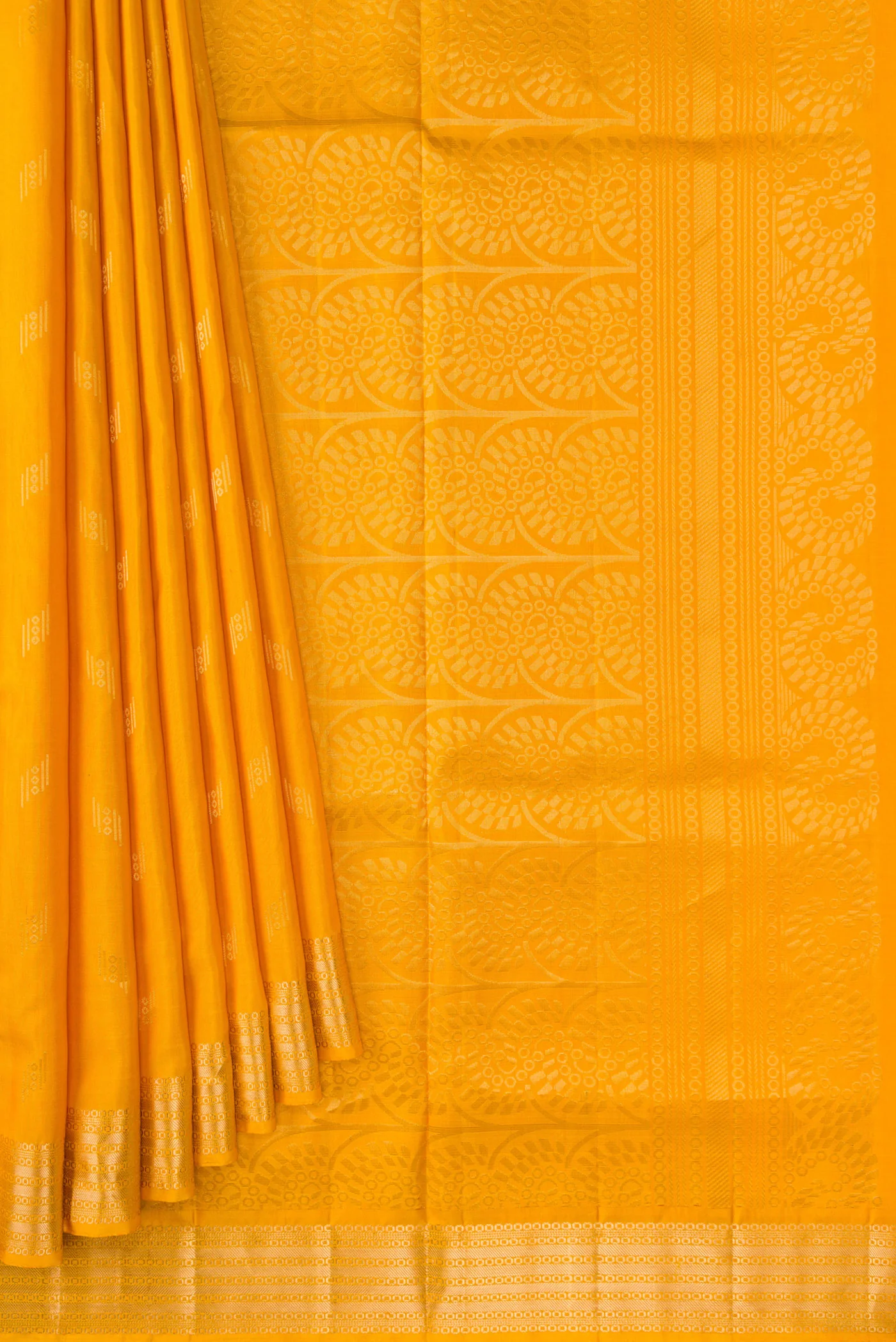 Yellow Soft Silk Saree - Image 4