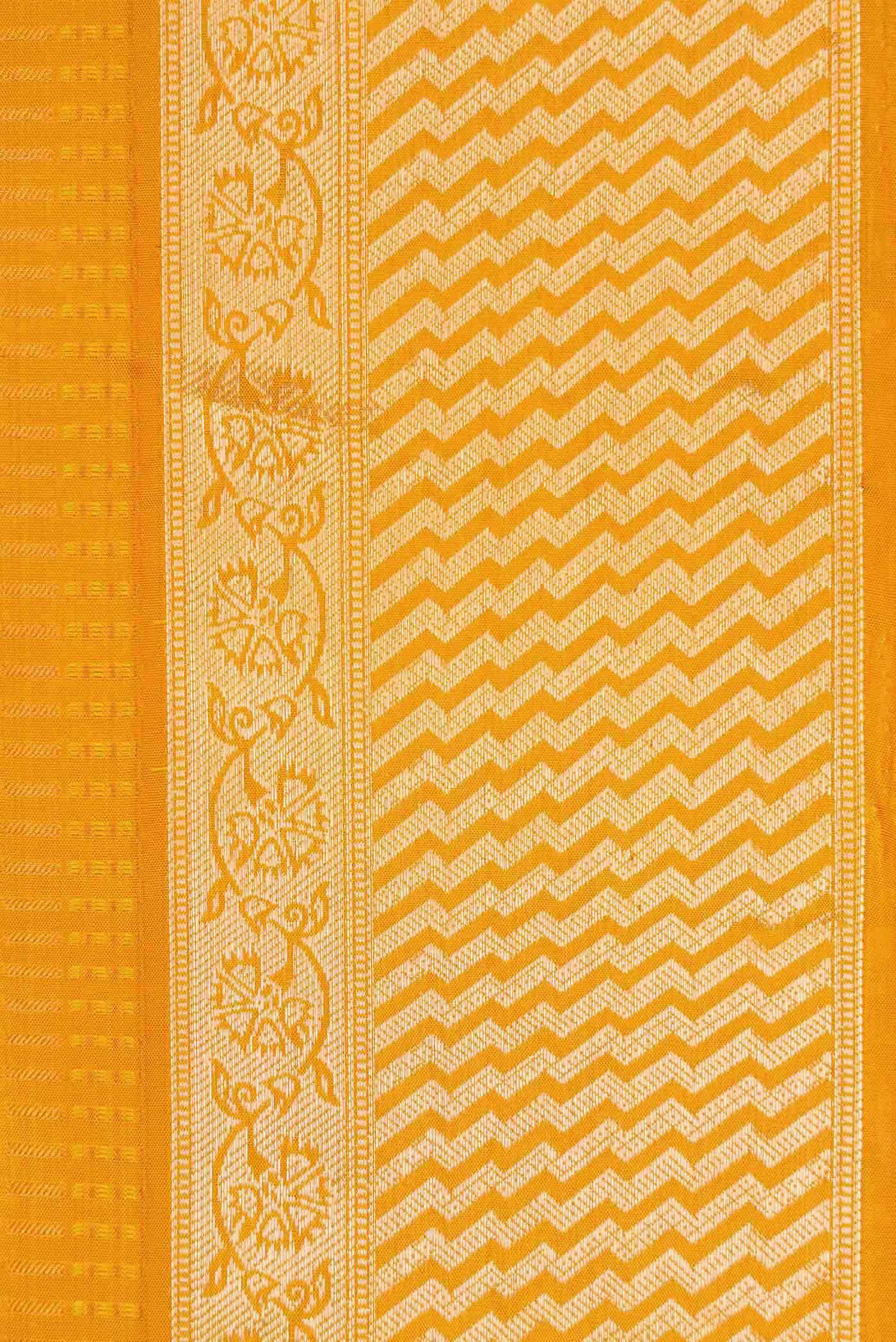 Mustard Dual Tone Soft Silk Saree - Image 5
