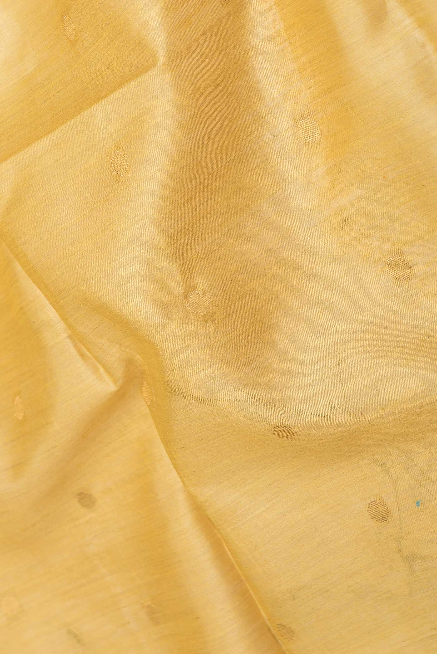 Mustard Dual Tone Tussar Saree - Image 2