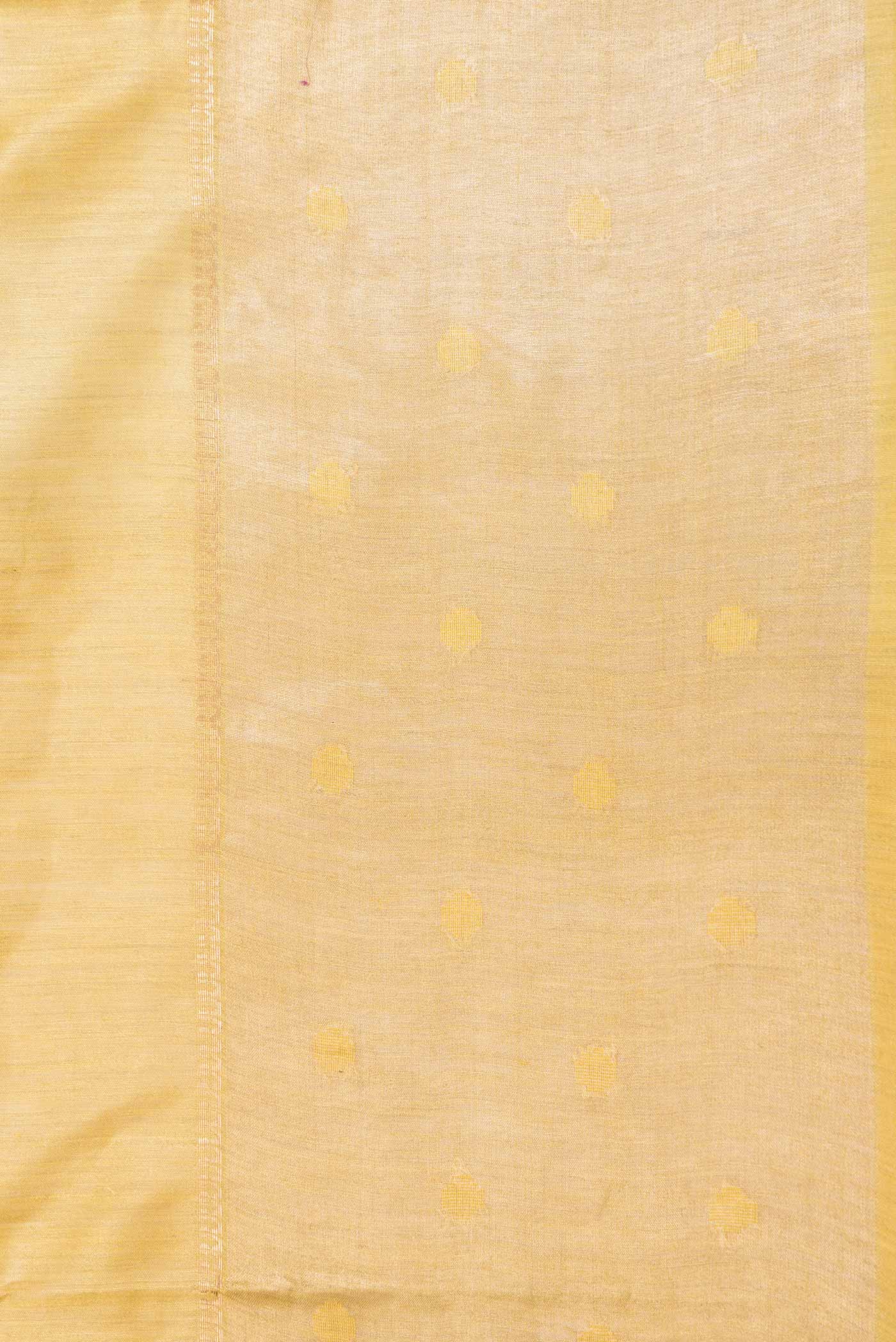 Mustard Dual Tone Tussar Saree - Image 3