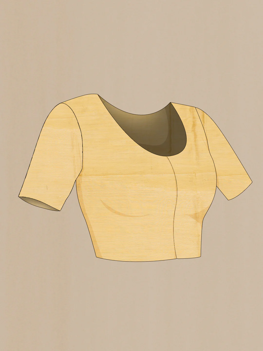 Mustard Dual Tone Tussar Saree - Image 4