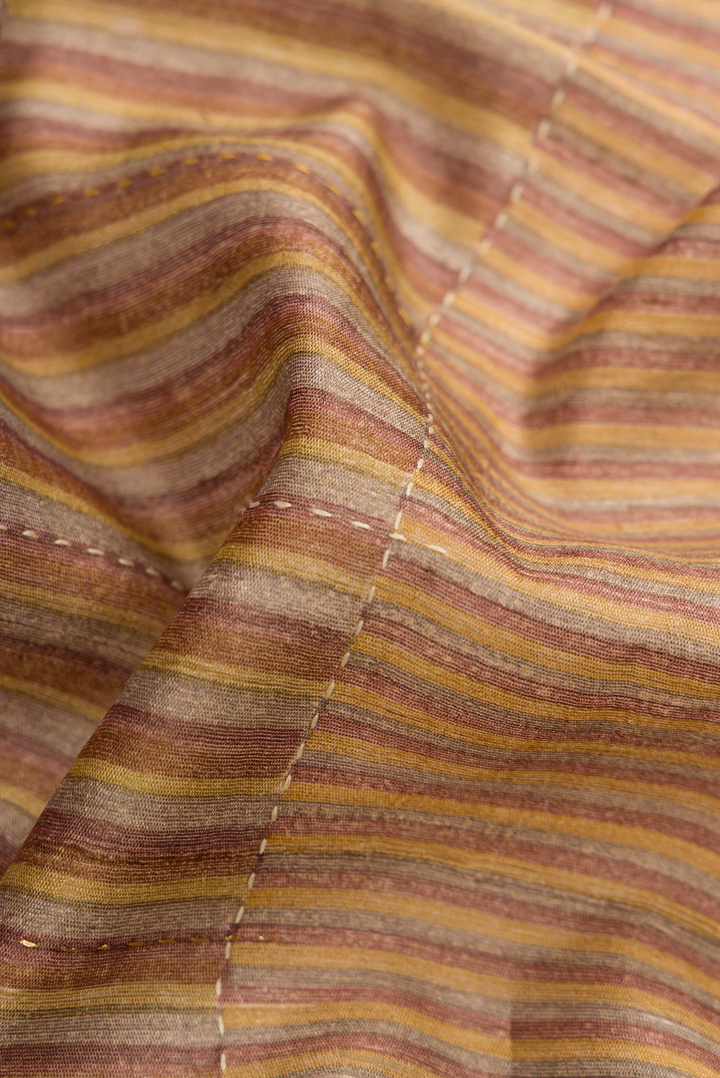 Brown Tussar Silk Saree - Image 2