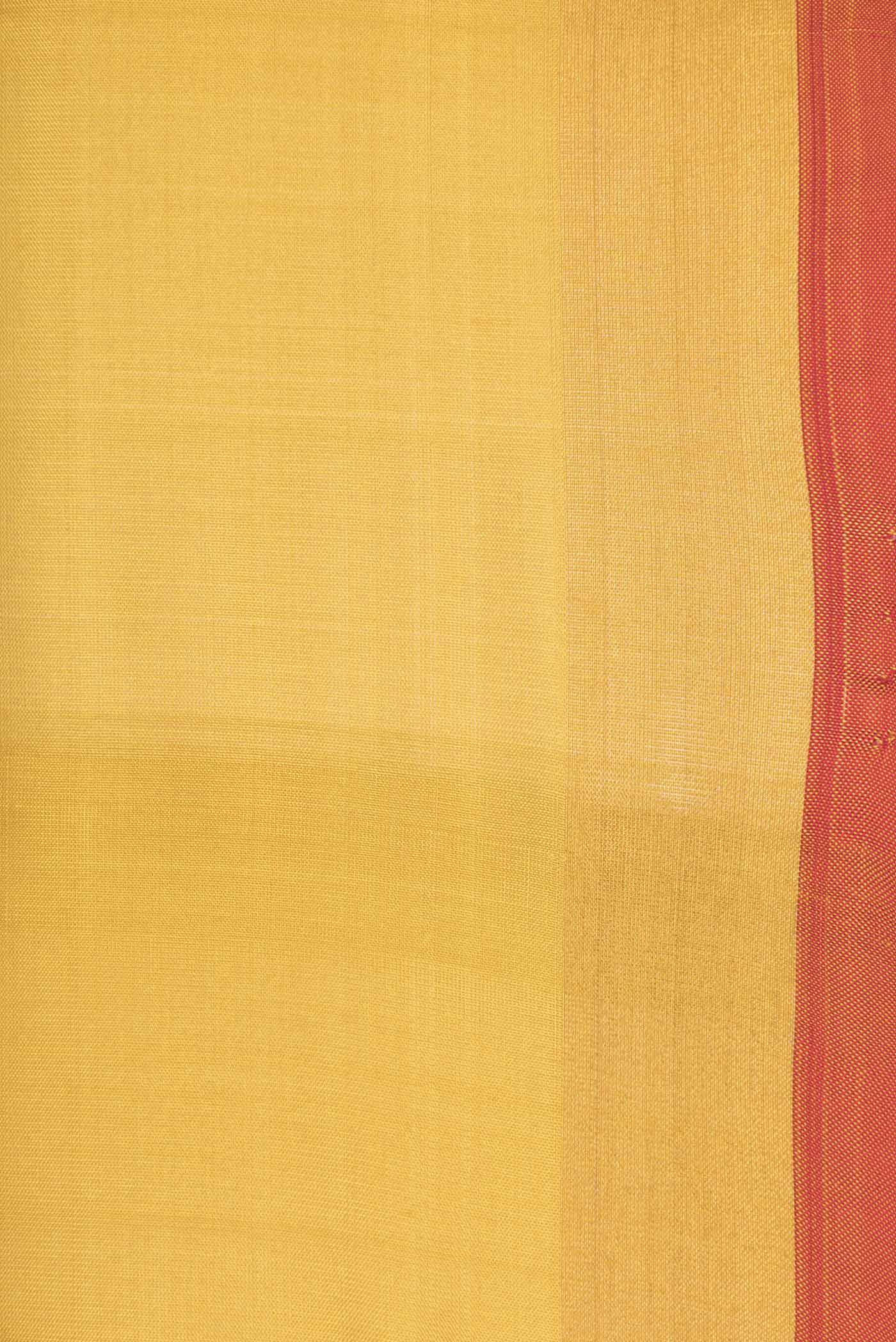 Mustard Dual Tone Uppada Silk Saree - Image 3