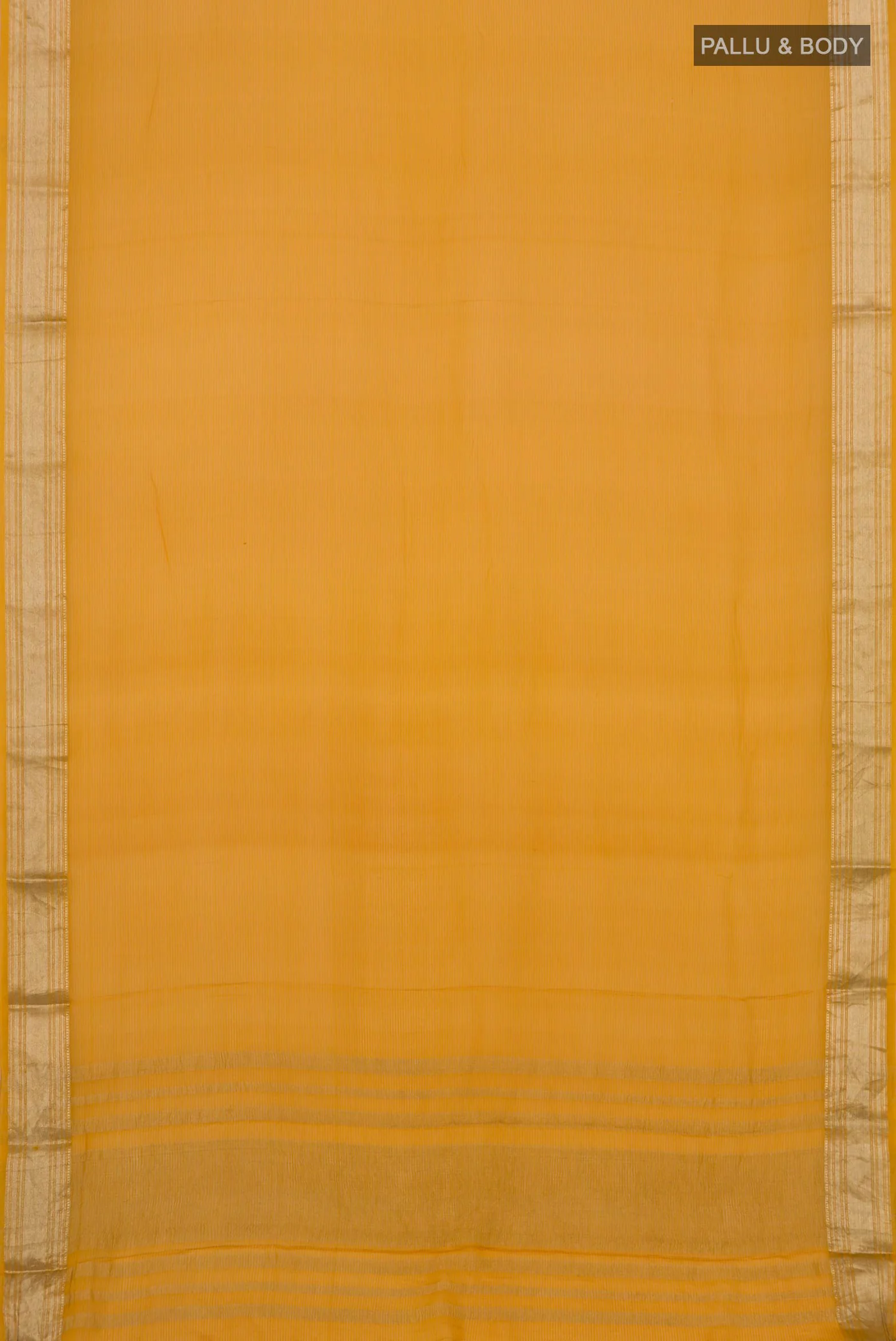 Yellow Mysore Georgette Saree - Image 5
