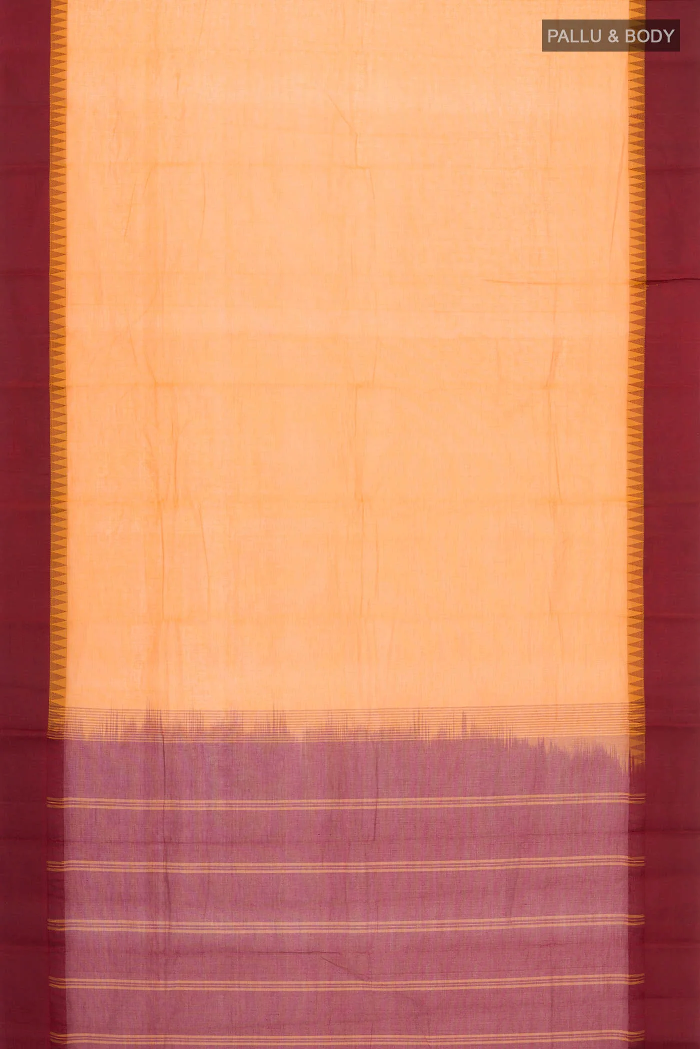 Mustard Kanchi Cotton Saree - Image 3