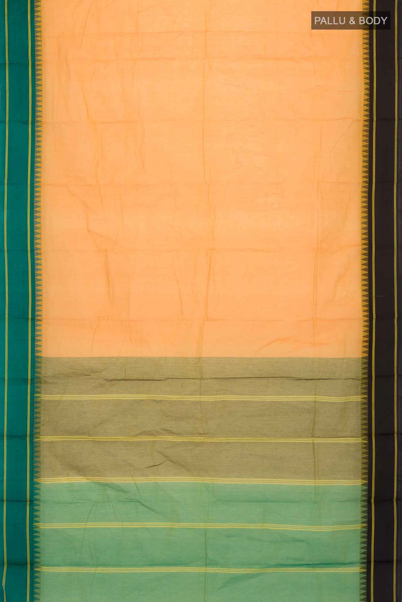 Mustard Kanchi Cotton Saree - Image 2