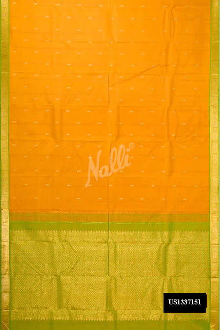 Mustard Kanchipuram Silk Saree