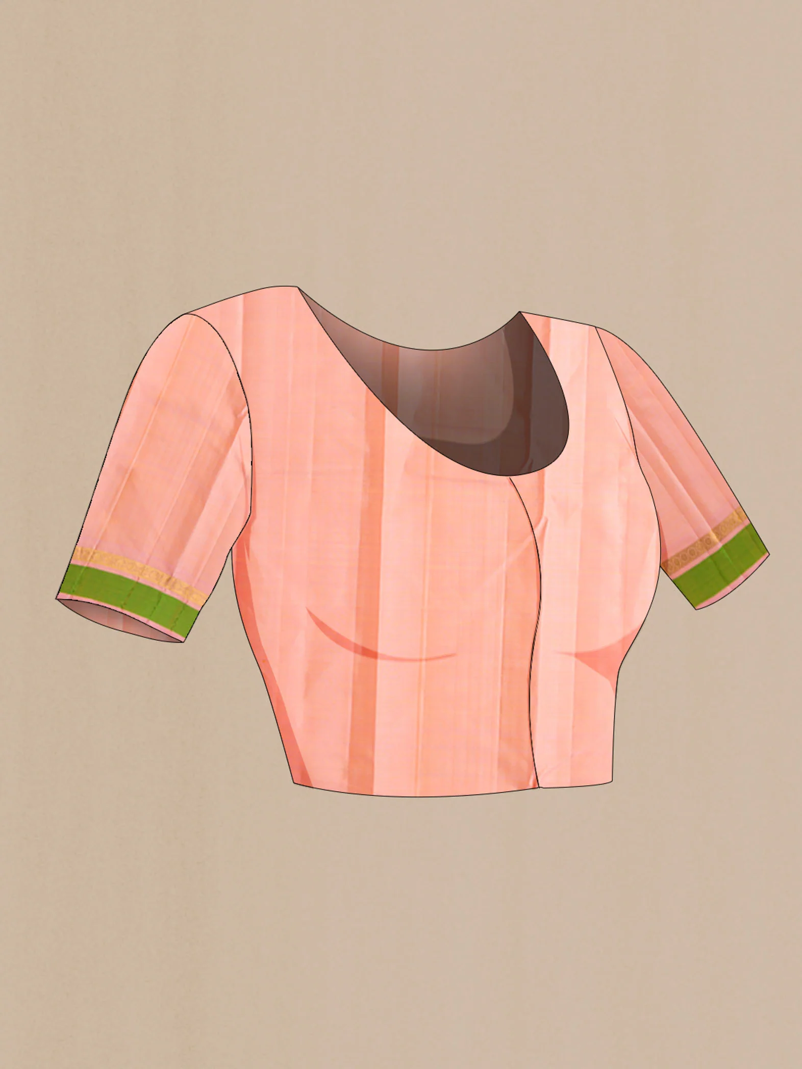 Mustard Kanchipuram Silk Saree - Image 5