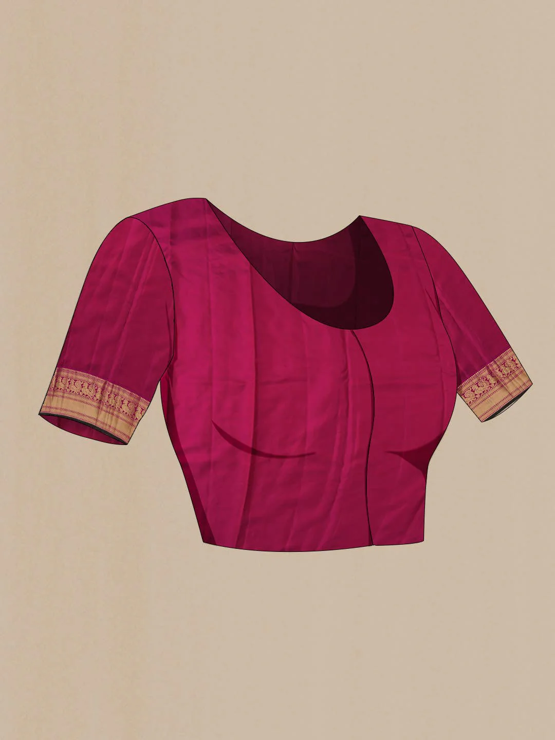Mustard Kanchipuram Silk Saree - Image 6