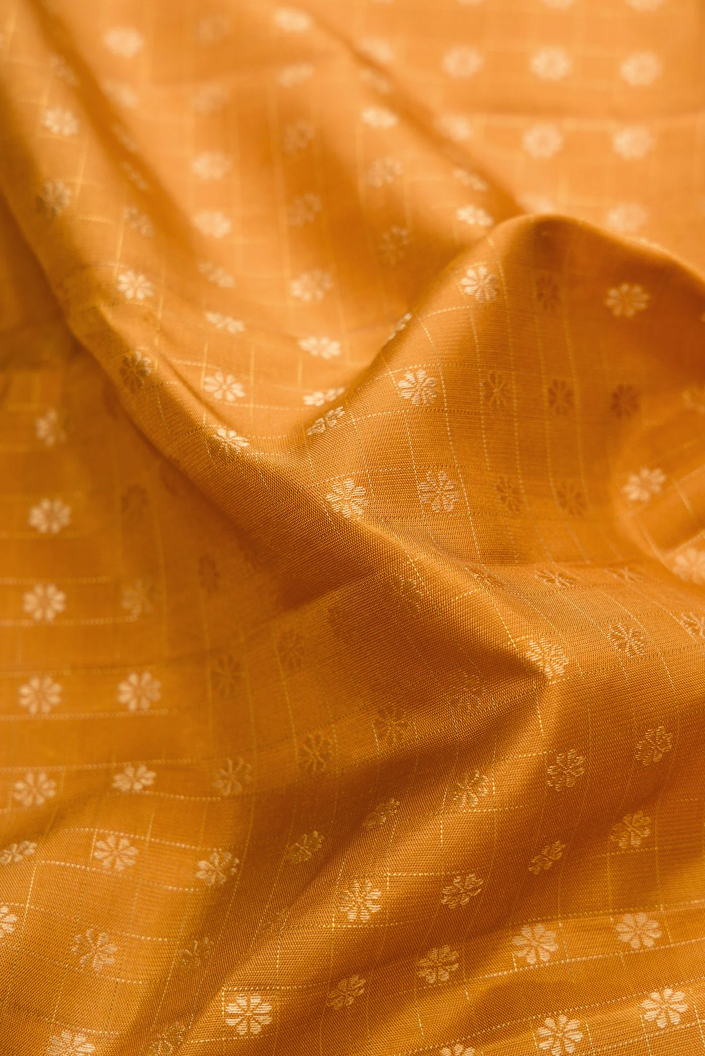 Mustard Kanchipuram Silk Saree - Image 2