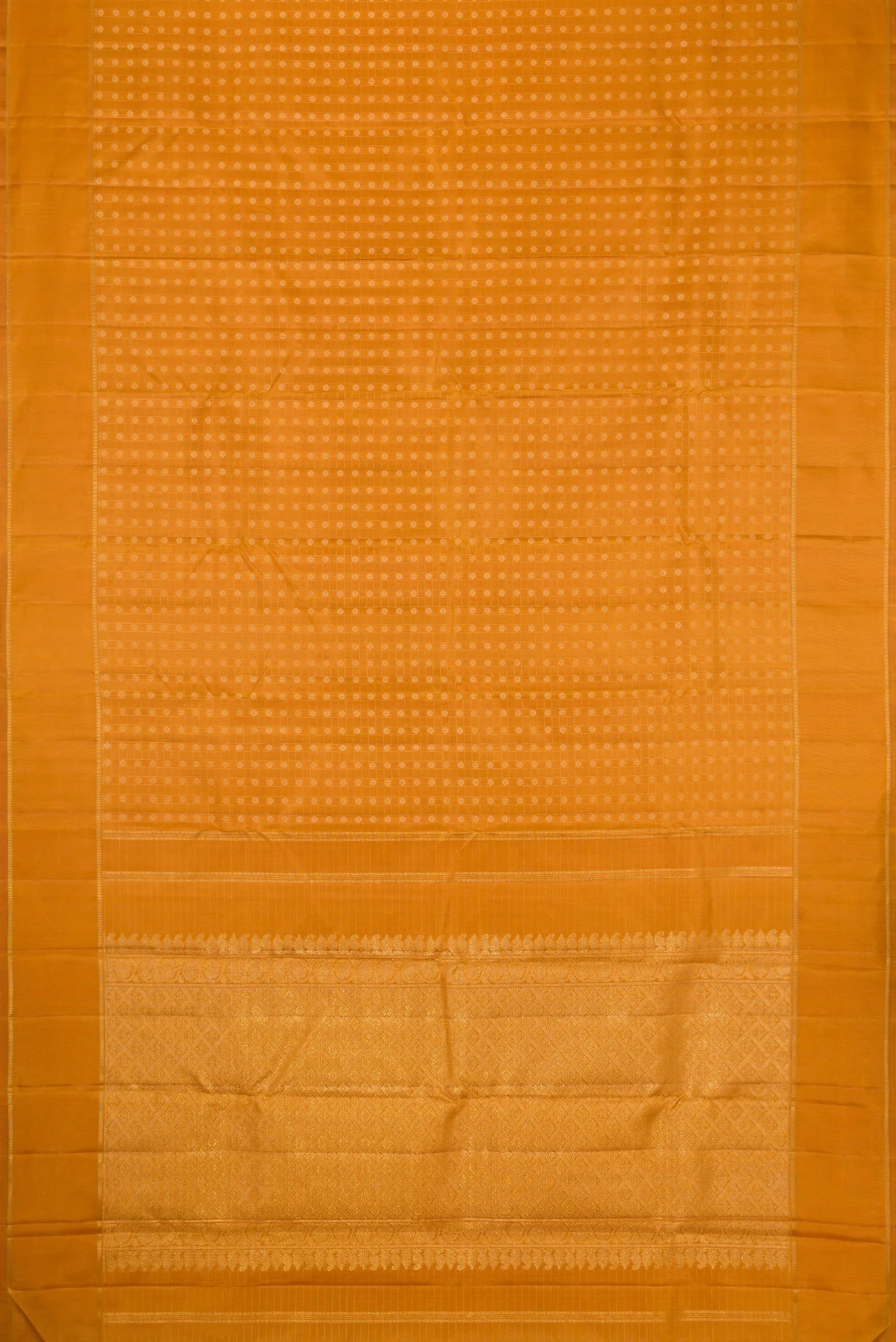 Mustard Kanchipuram Silk Saree - Image 6