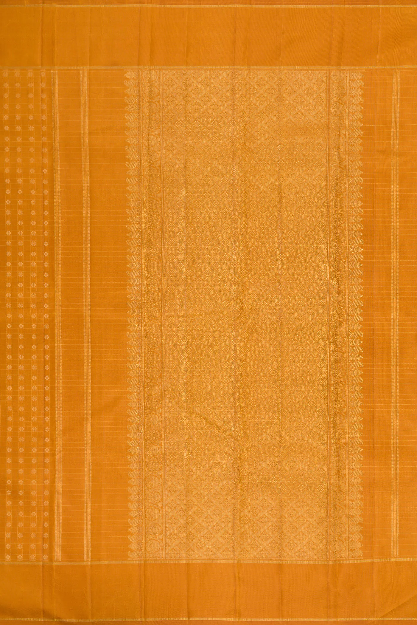 Mustard Kanchipuram Silk Saree - Image 7