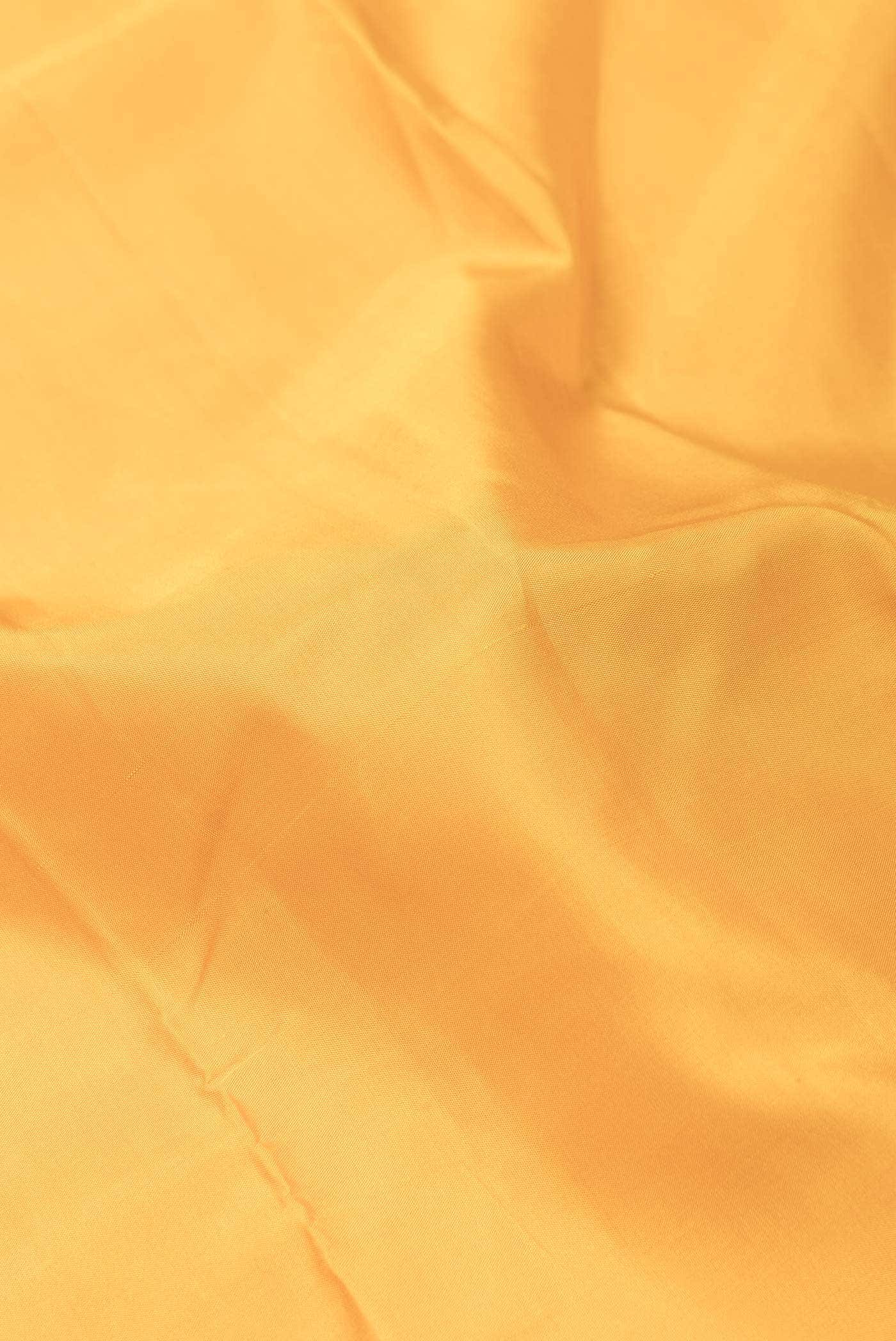 Pure Silk Pure Zari Mustard Kanchipuram Saree - Image 3