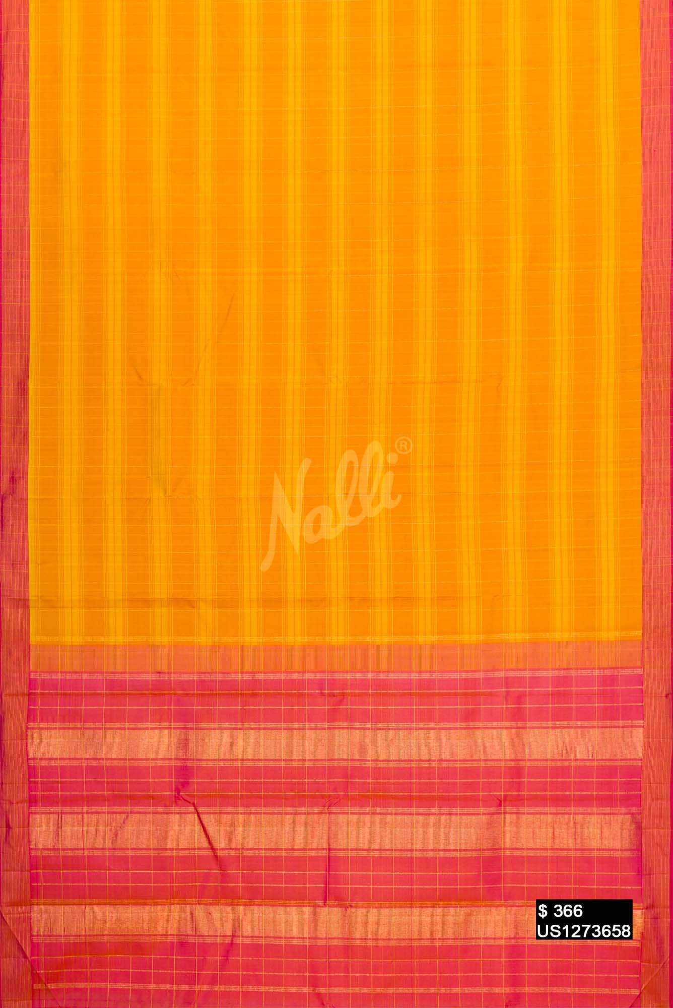 Mustard Kanchipuram Silk Saree