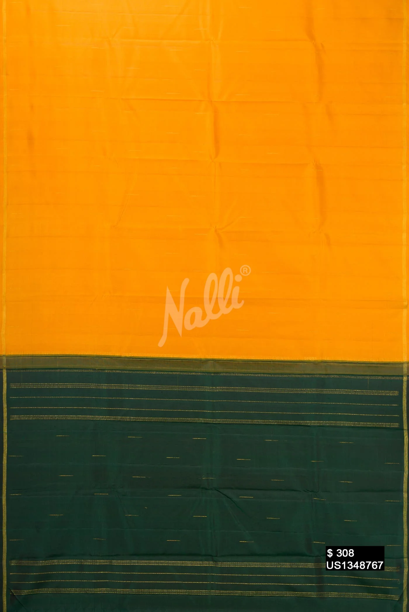 Mustard Kanchipuram Silk Saree