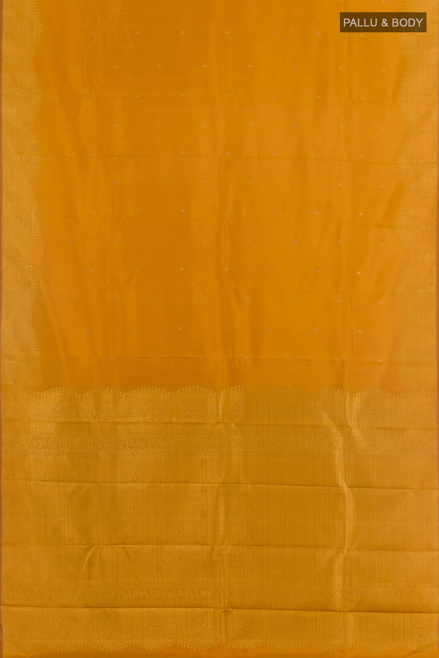 Mustard Kanjivaram Silk Saree - Image 5