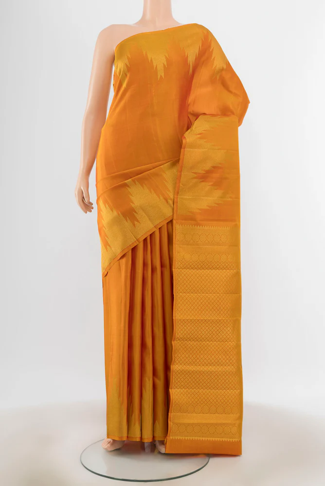 Mustard Kanjivaram Silk Saree