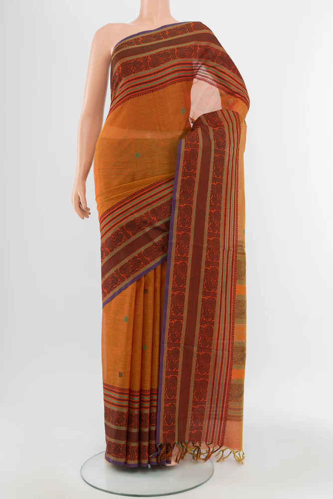 Mustard Silk Cotton Saree