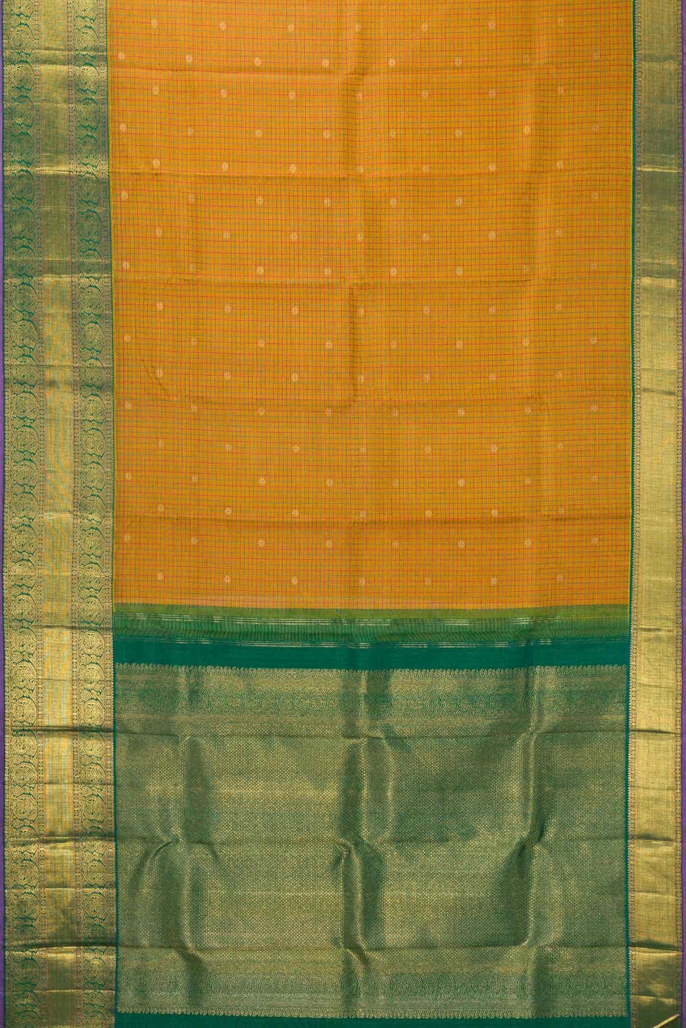 Mustard Linen Saree - Image 4