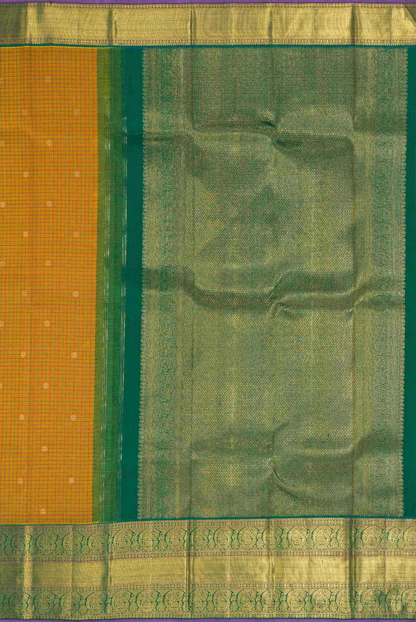 Mustard Linen Saree - Image 5