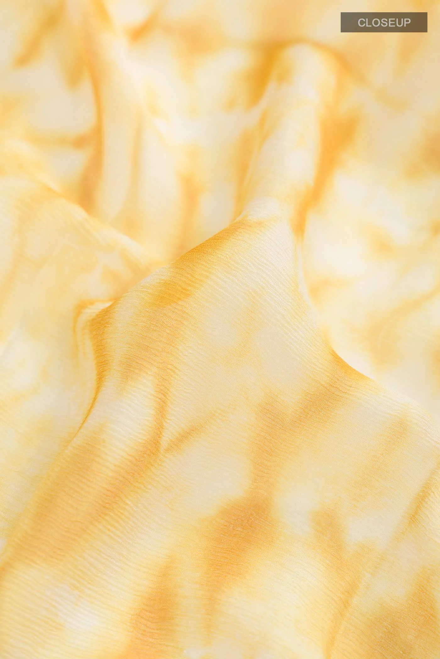 Mustard Mysore Chiffon Saree - Image 2