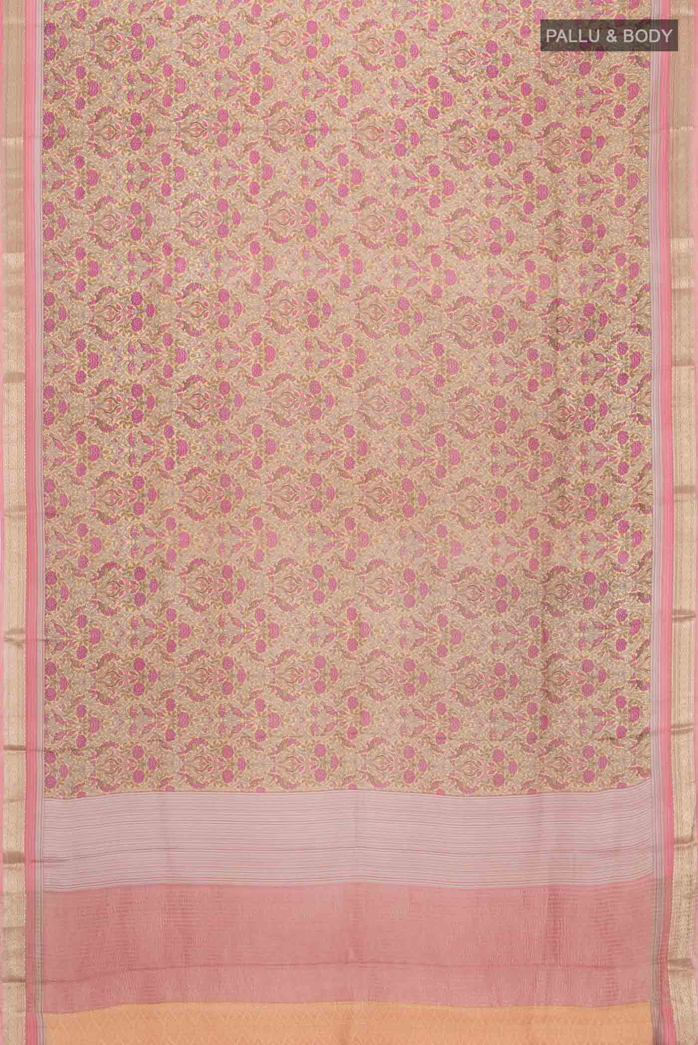 Multi Color Mysore Crepe Saree - Image 5