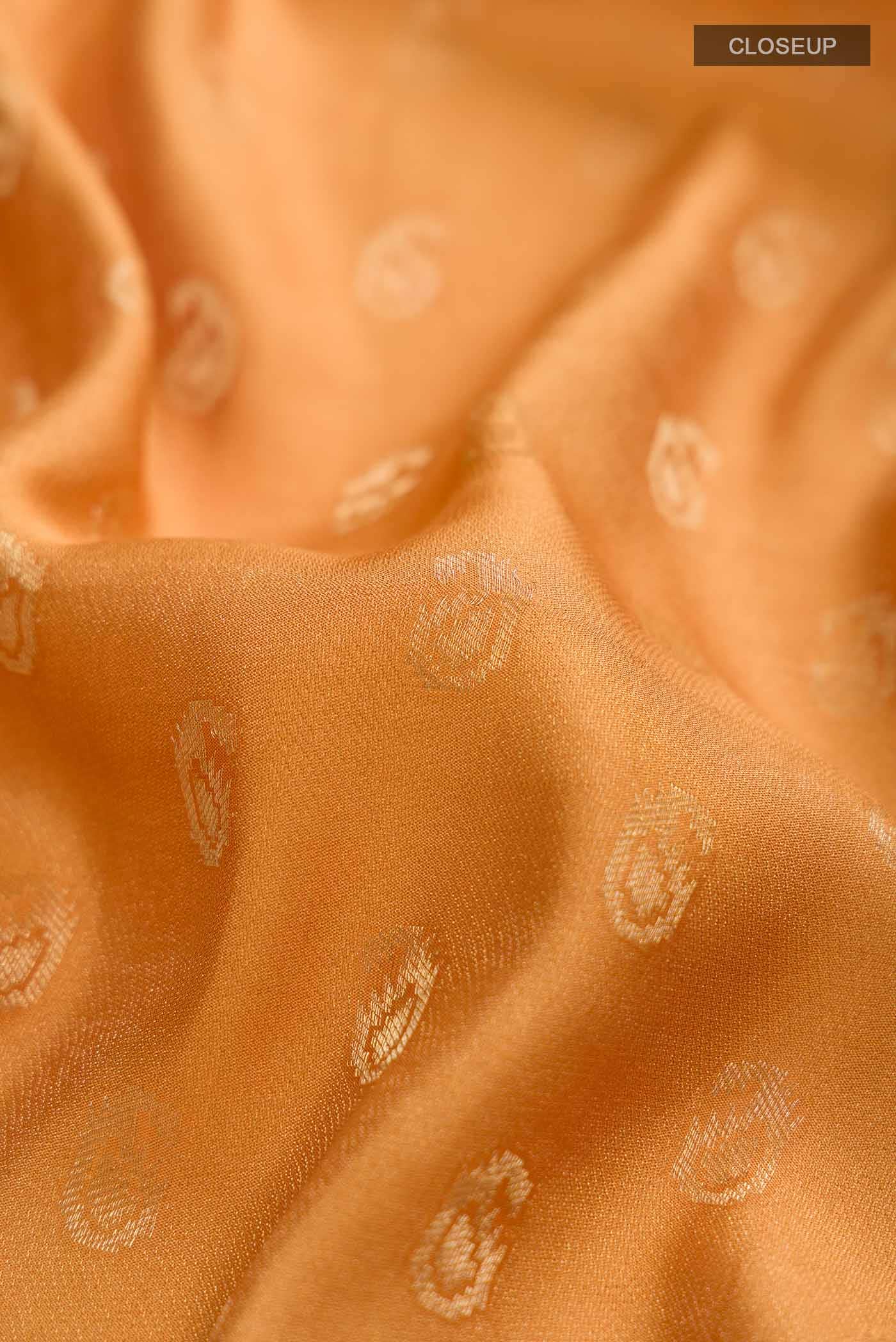 Mustard Mysore Crepe Saree - Image 2
