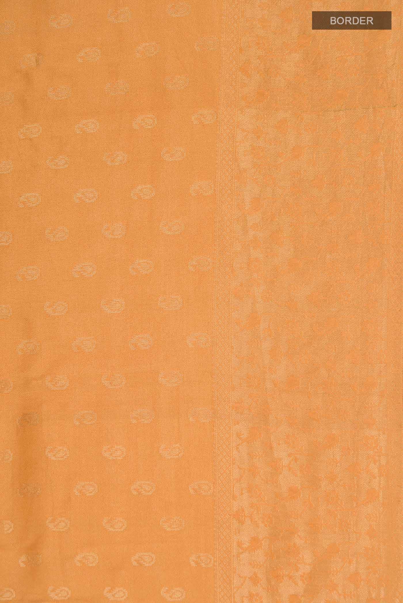 Mustard Mysore Crepe Saree - Image 4