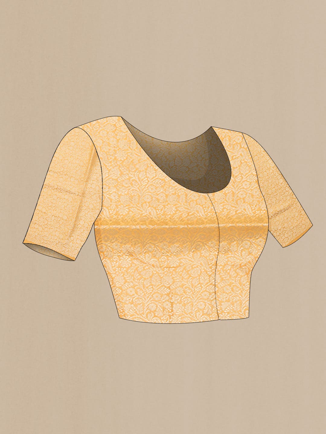 Mustard Mysore Georgette Saree - Image 6